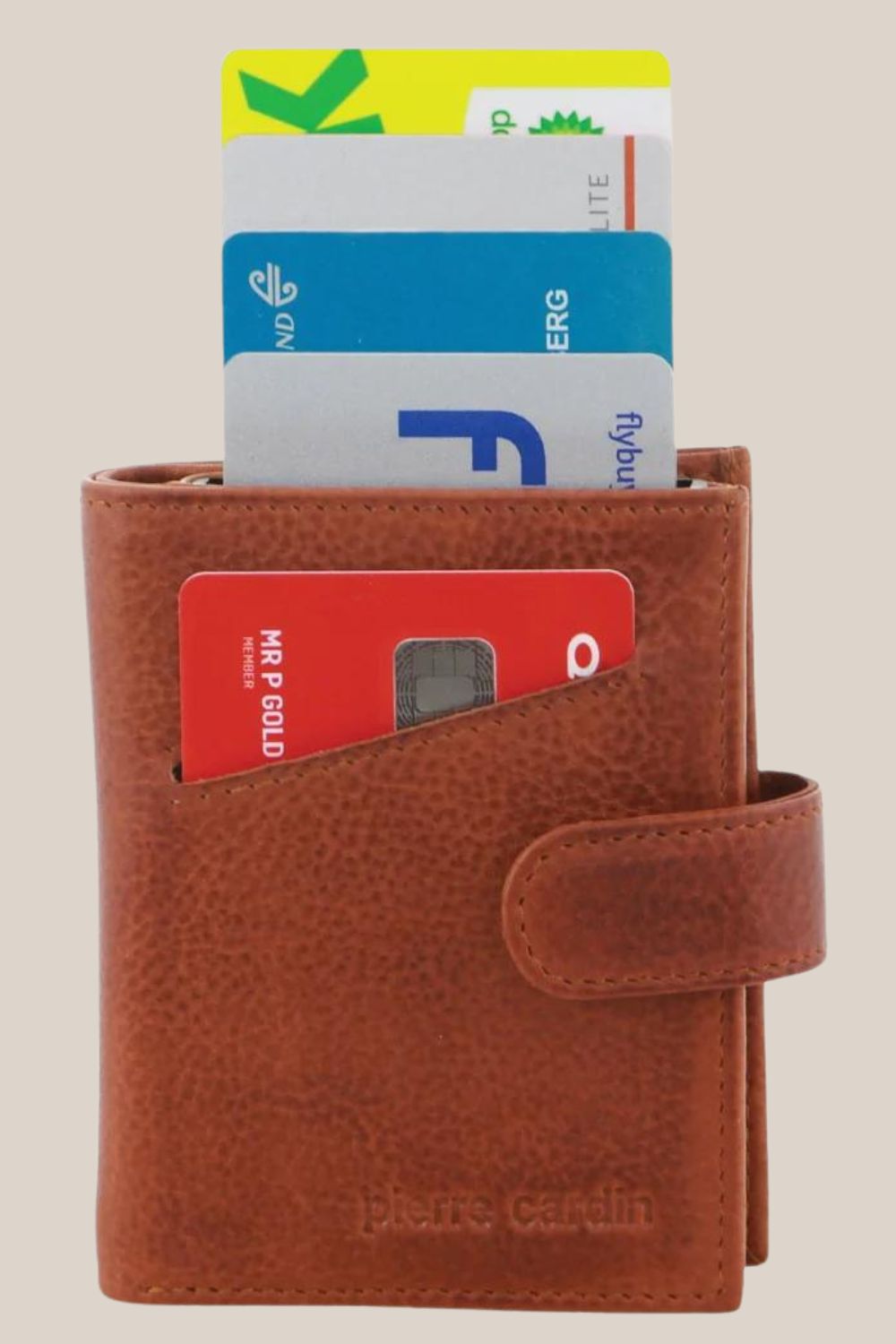 Pierre Cardin Leather Smart Slide Card Holder Tab Wallet