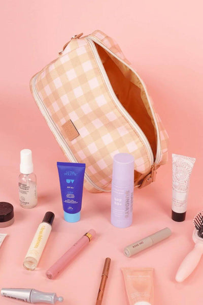 The Somewhere Co Rose All Day Cosmetic Bag