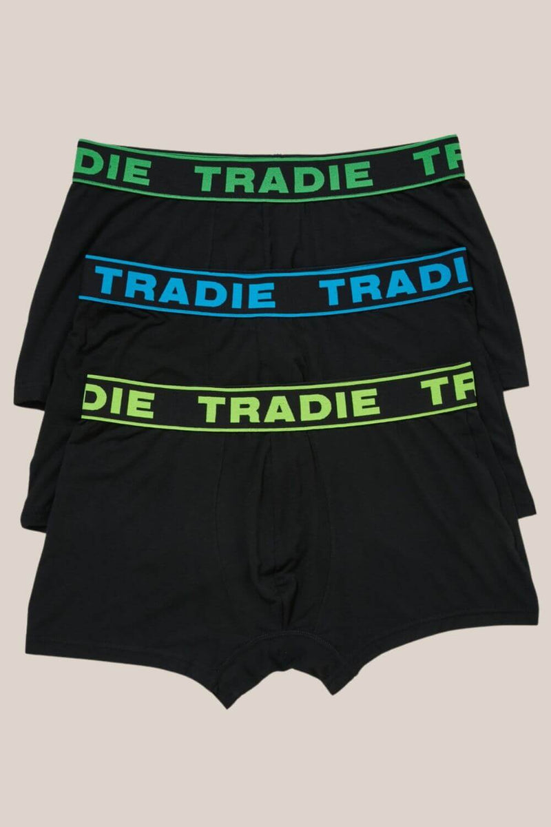 Tradie Mens 3PK Bamboo Fitted Trunk