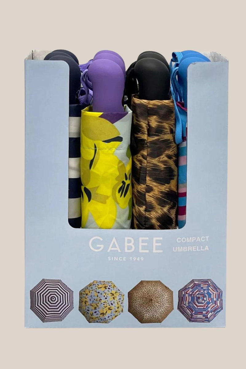 Gabee Navy Stripe Compact Umbrella