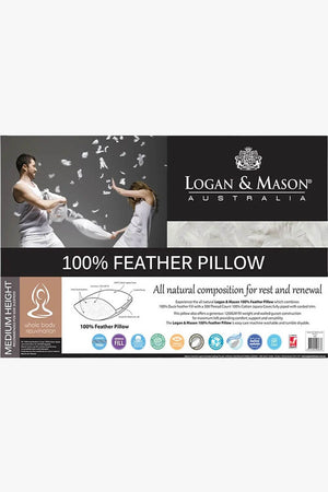 Logan & Mason 100% Feather Pillow
