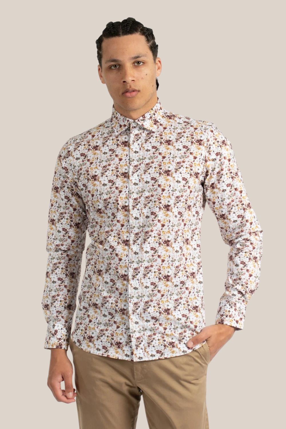 James Haper Floral Fusion Long Sleeve Shirt