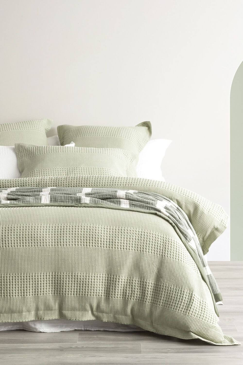 Renee Taylor Elegance Waffle Cotton Quilt Cover Set - King