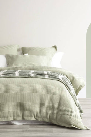 Renee Taylor Elegance Waffle Cotton Quilt Cover Set - King