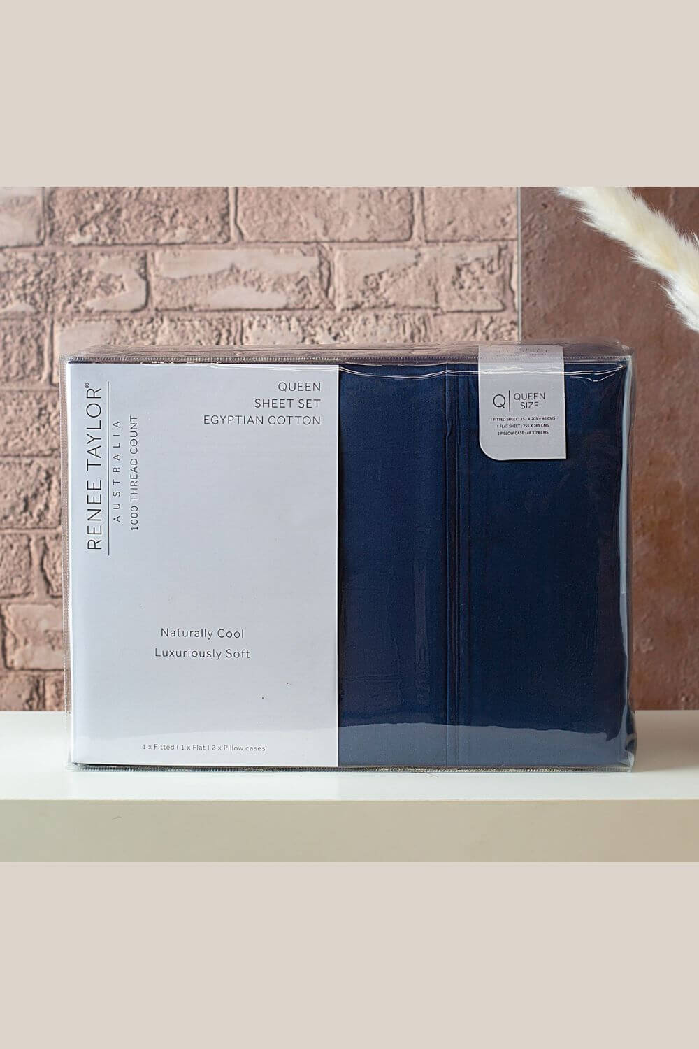 Renee Taylor 1000 TC Premium Egyptian Cotton Sheet Set - Queen Mega