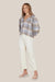 Amelius Allegra Linen Plaid Blouse