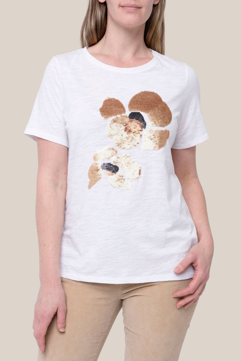 Ping Pong Floral Sequin T-Shirt