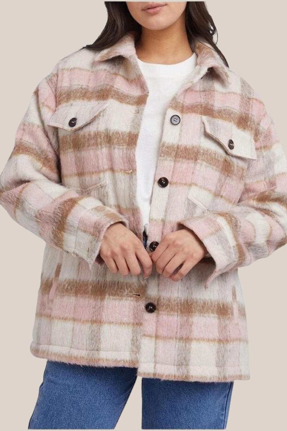 All About Eve Nina Check Shacket