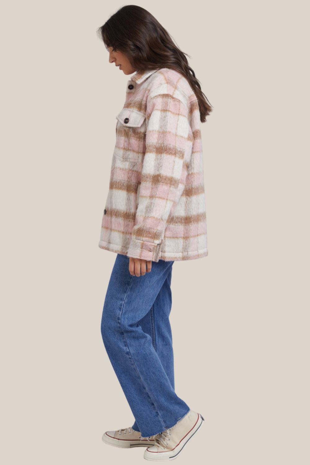 All About Eve Nina Check Shacket