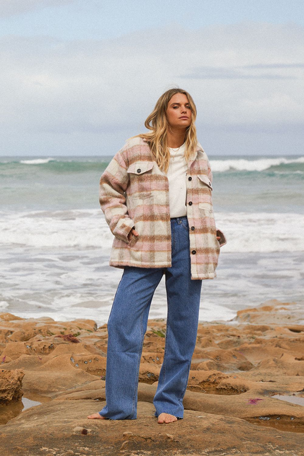 All About Eve Nina Check Shacket