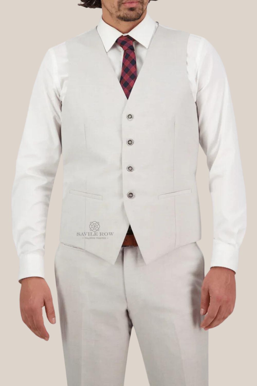 Saville Row Saul Linen Waistcoat - SL3