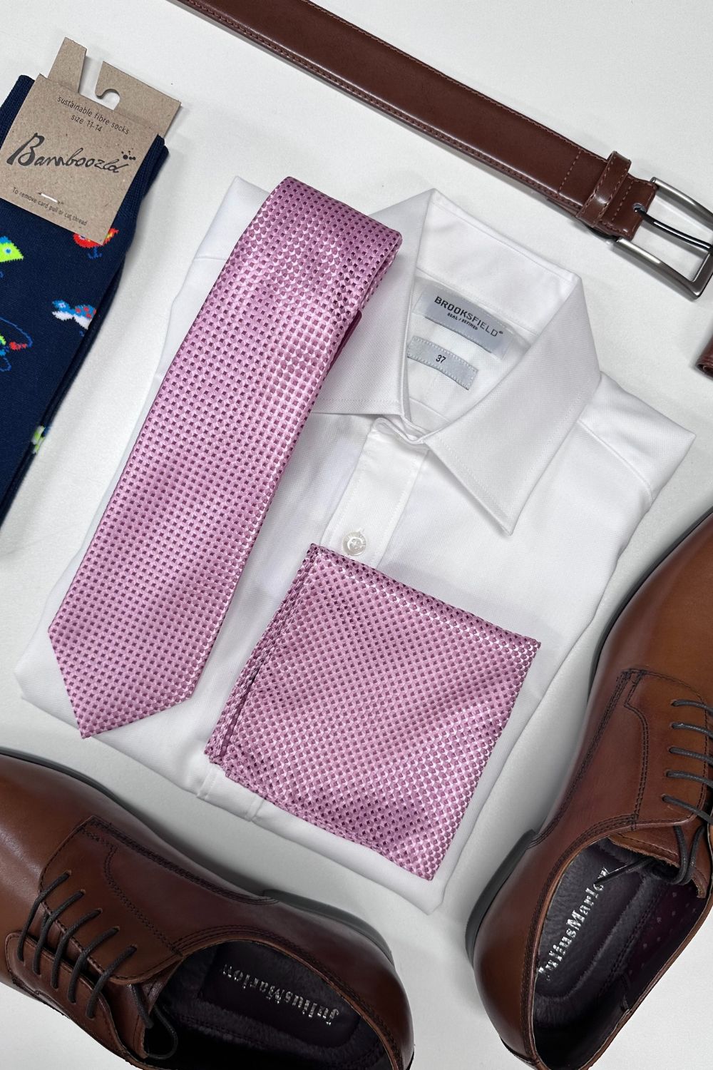 James Adelin Gingham Microfibre Tie
