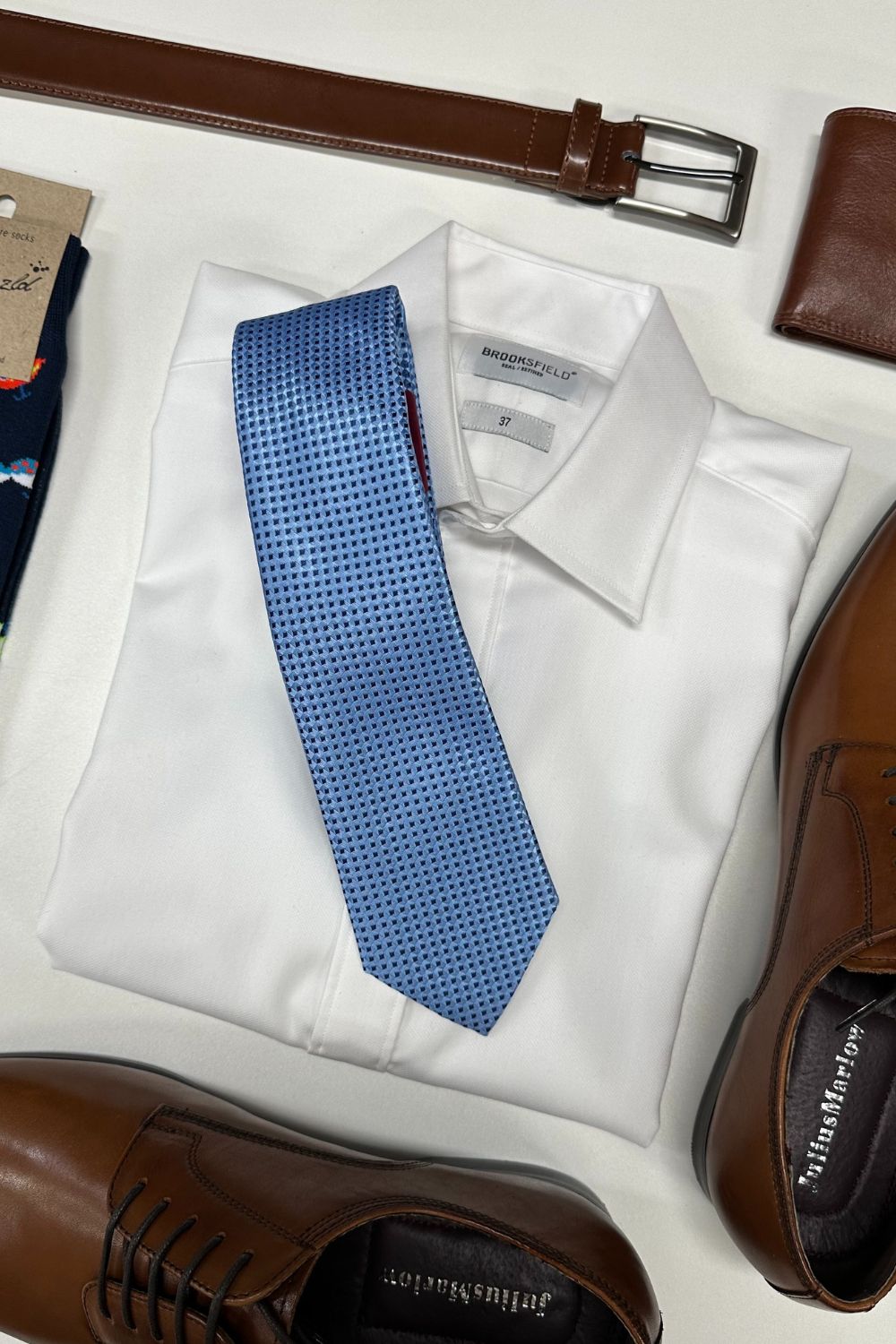 James Adelin Gingham Microfibre Tie