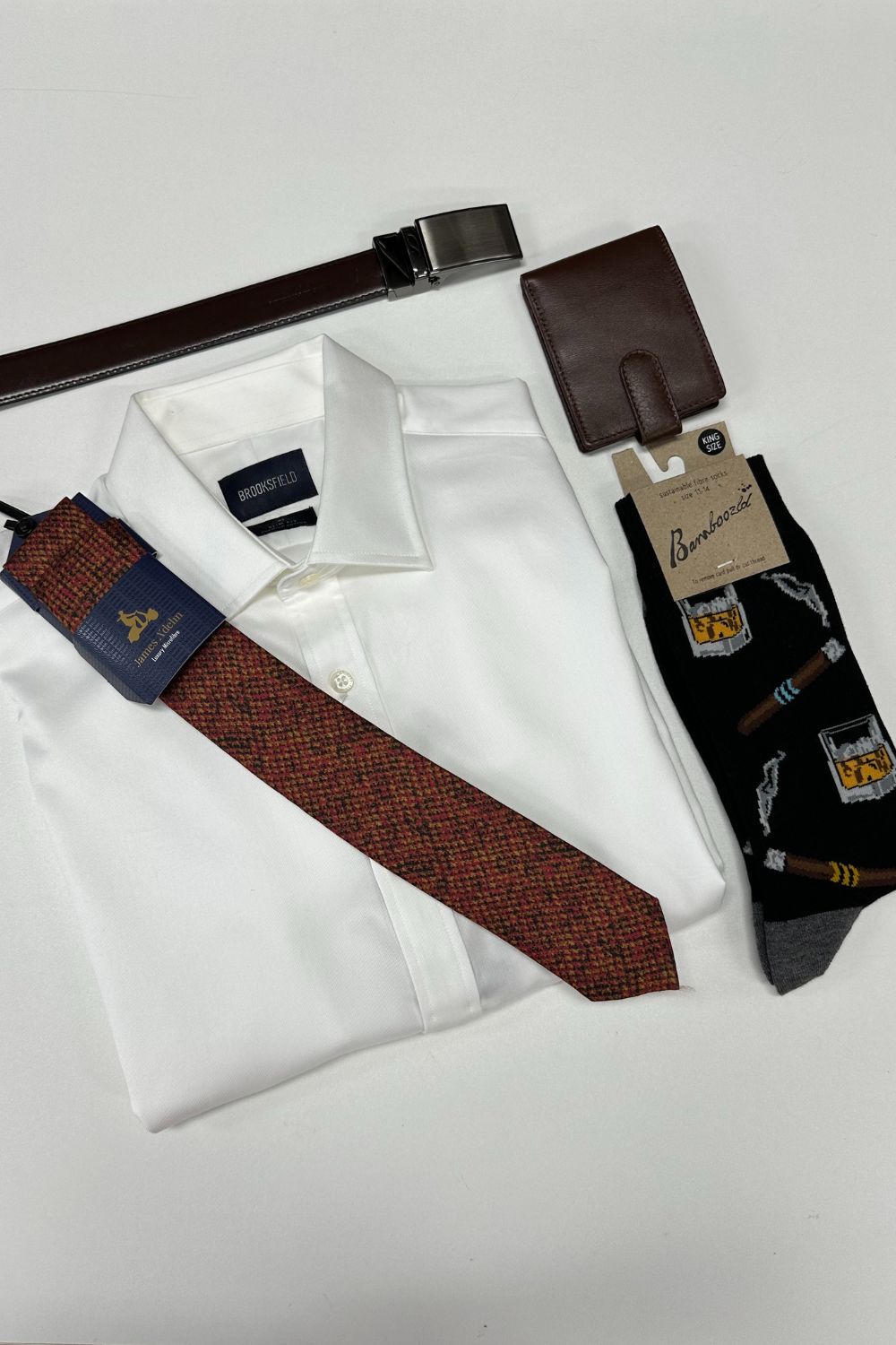 James Adelin Print Microfibre Tie & Hank Set