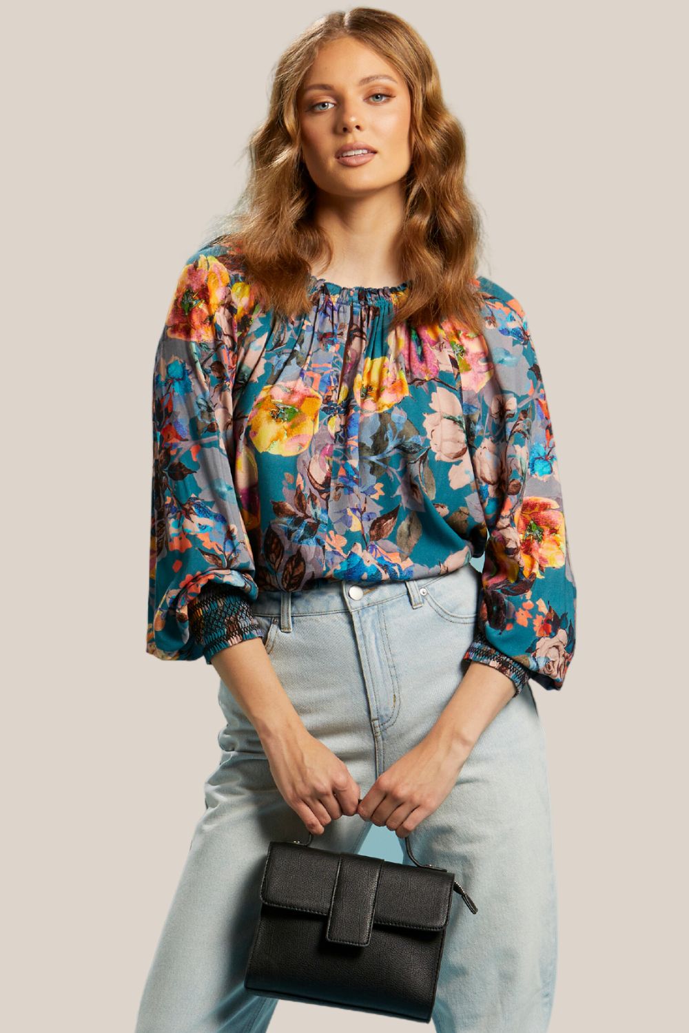 Fate + Becker Pure Shores Shirred Sleeve Top