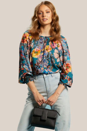Fate + Becker Pure Shores Shirred Sleeve Top