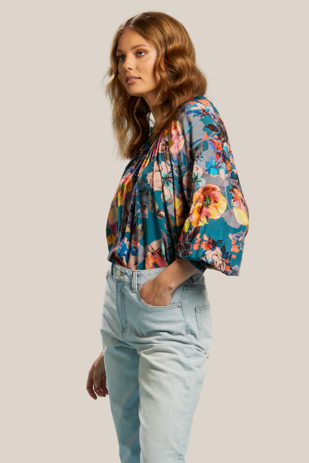 Fate + Becker Pure Shores Shirred Sleeve Top