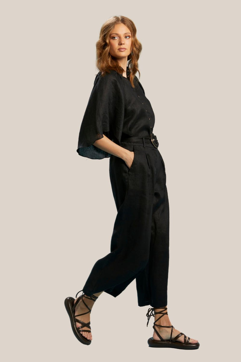 Fate + Becker Exhale Belted Wide Leg Pant