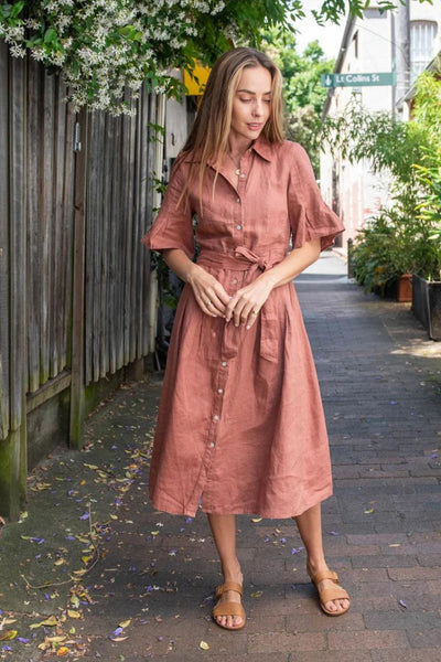 Valeria Label Geneva Luxe Linen Dress