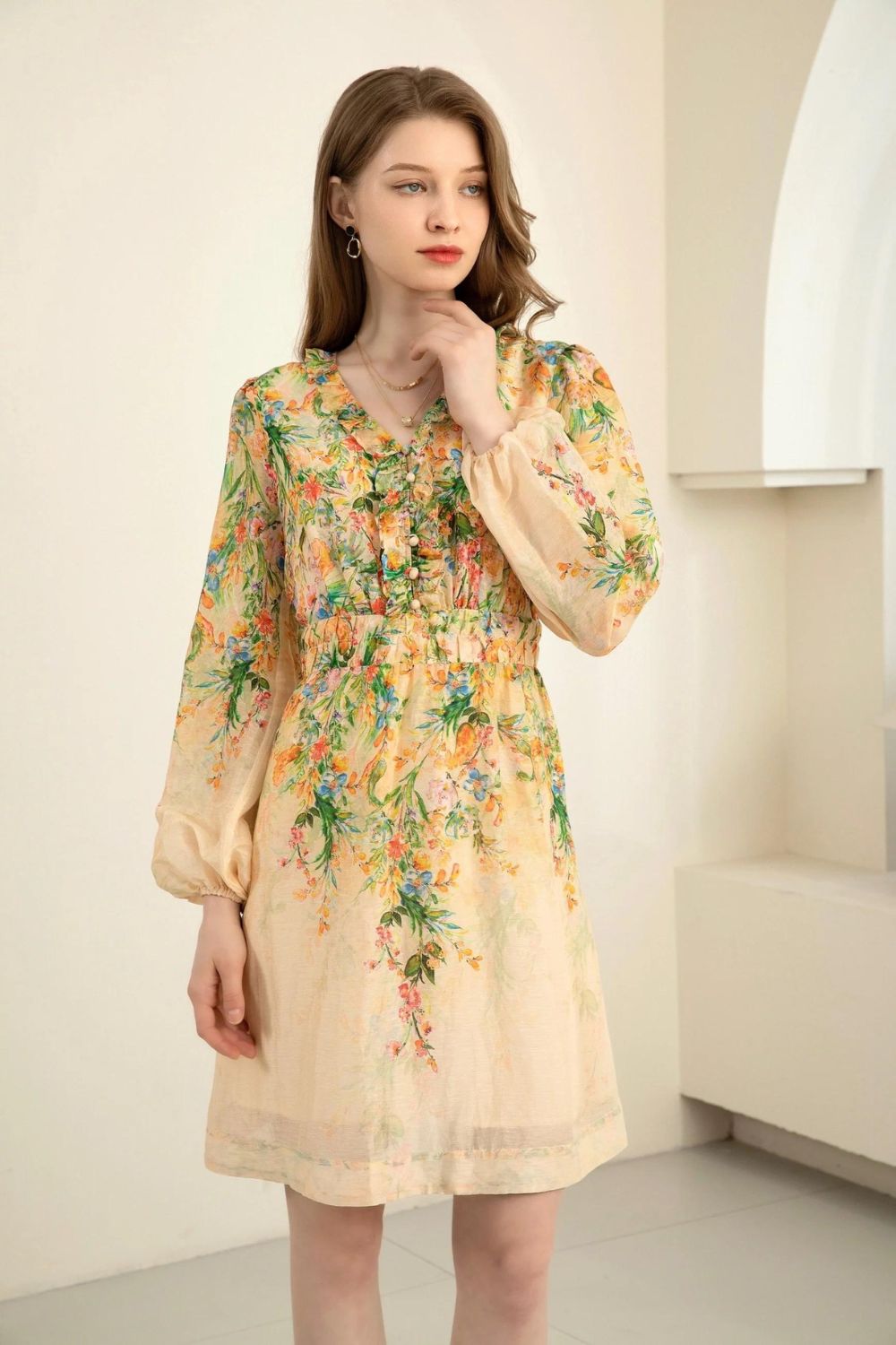 GDS Viola Linen Silk Dress