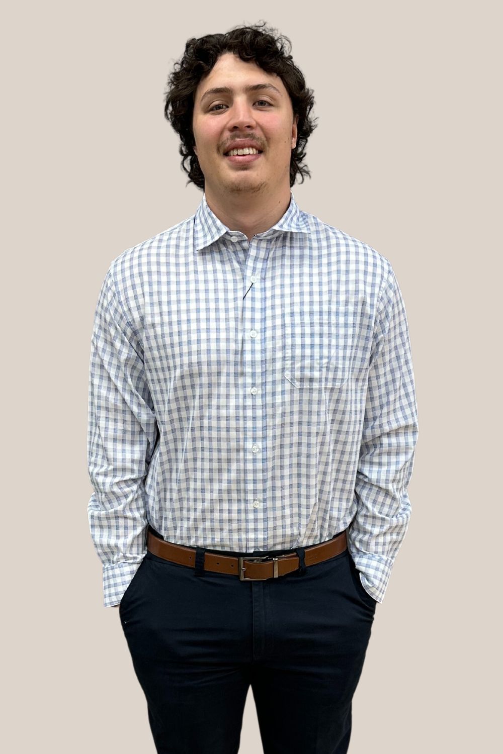 Back Bay Bamboo/Poly Check Long Sleeve Shirt
