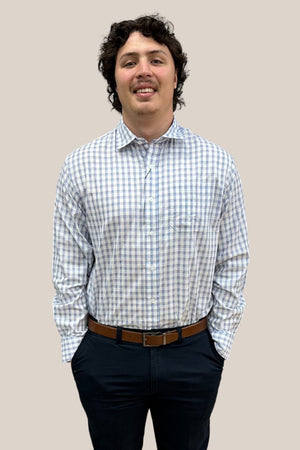 Back Bay Bamboo/Poly Check Long Sleeve Shirt