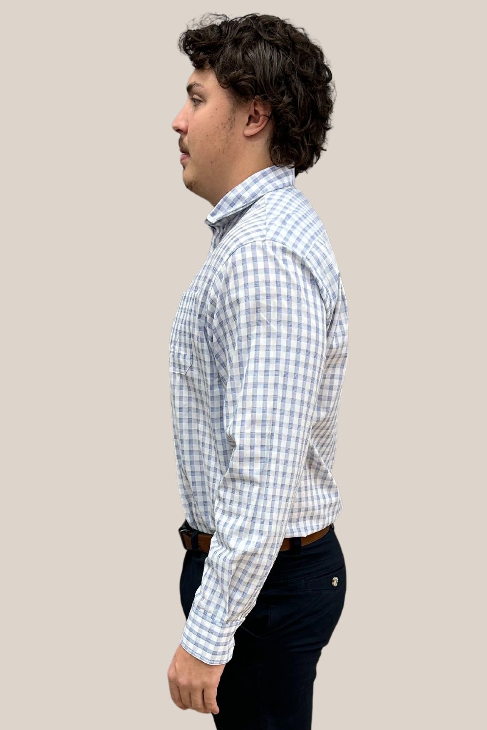 Back Bay Bamboo/Poly Check Long Sleeve Shirt