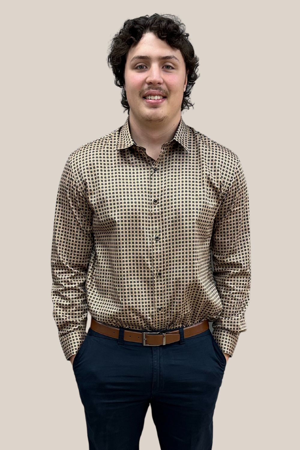 AK Demire Slim Fit Long Sleeve Fashion Shirt