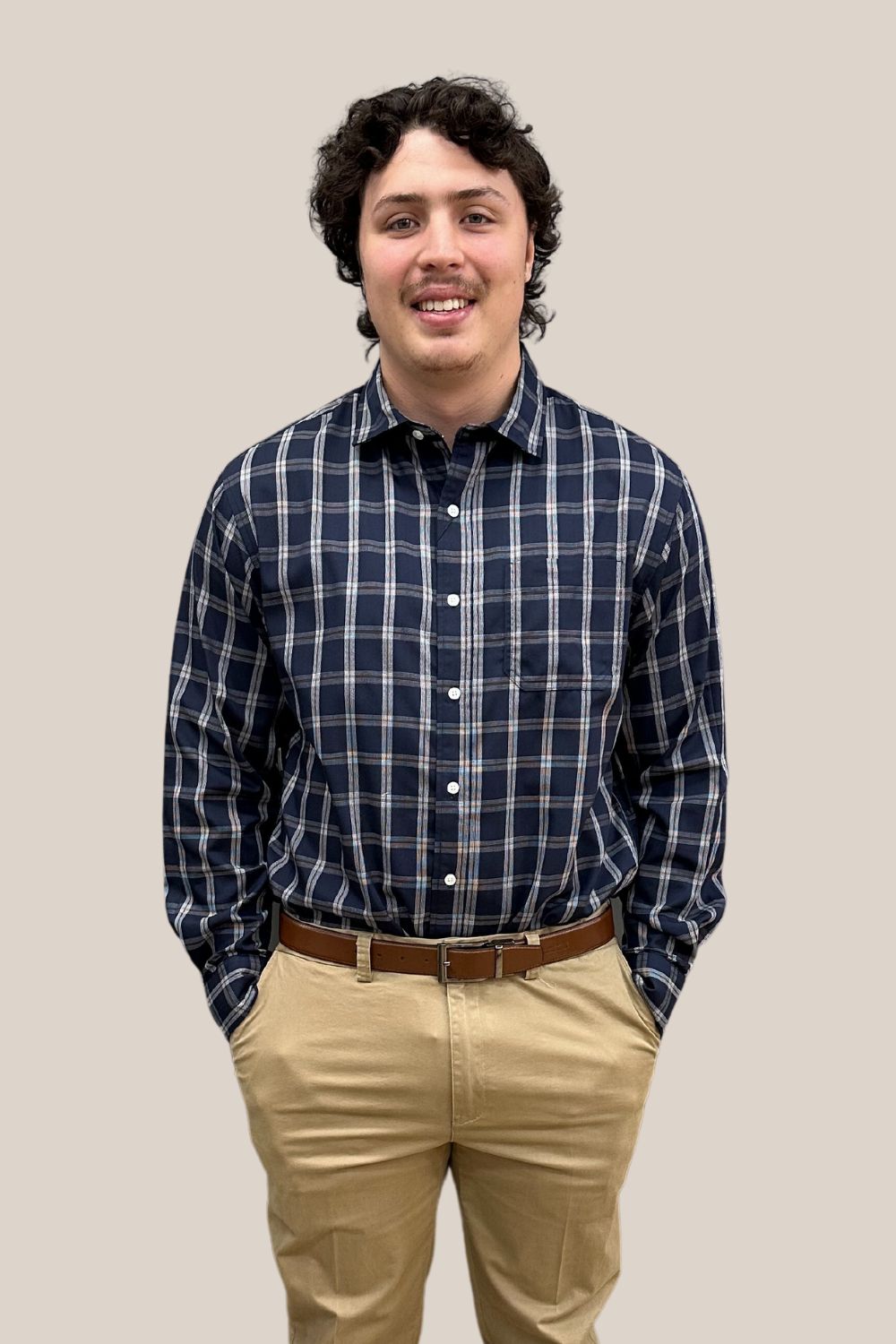 Back Bay Bamboo/Poly Check Long Sleeve Shirt