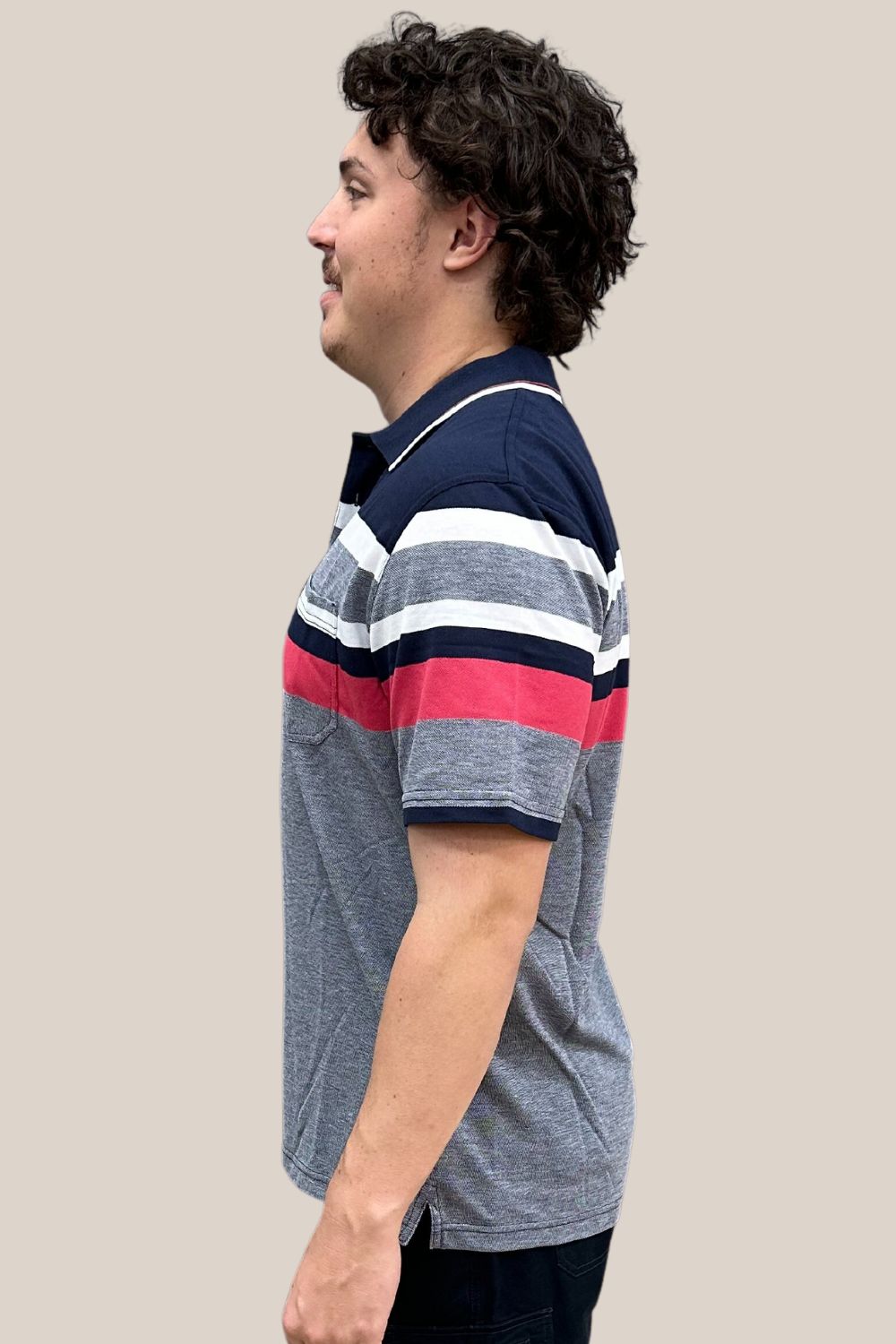 Bertini Chest Stripe Pique Polo
