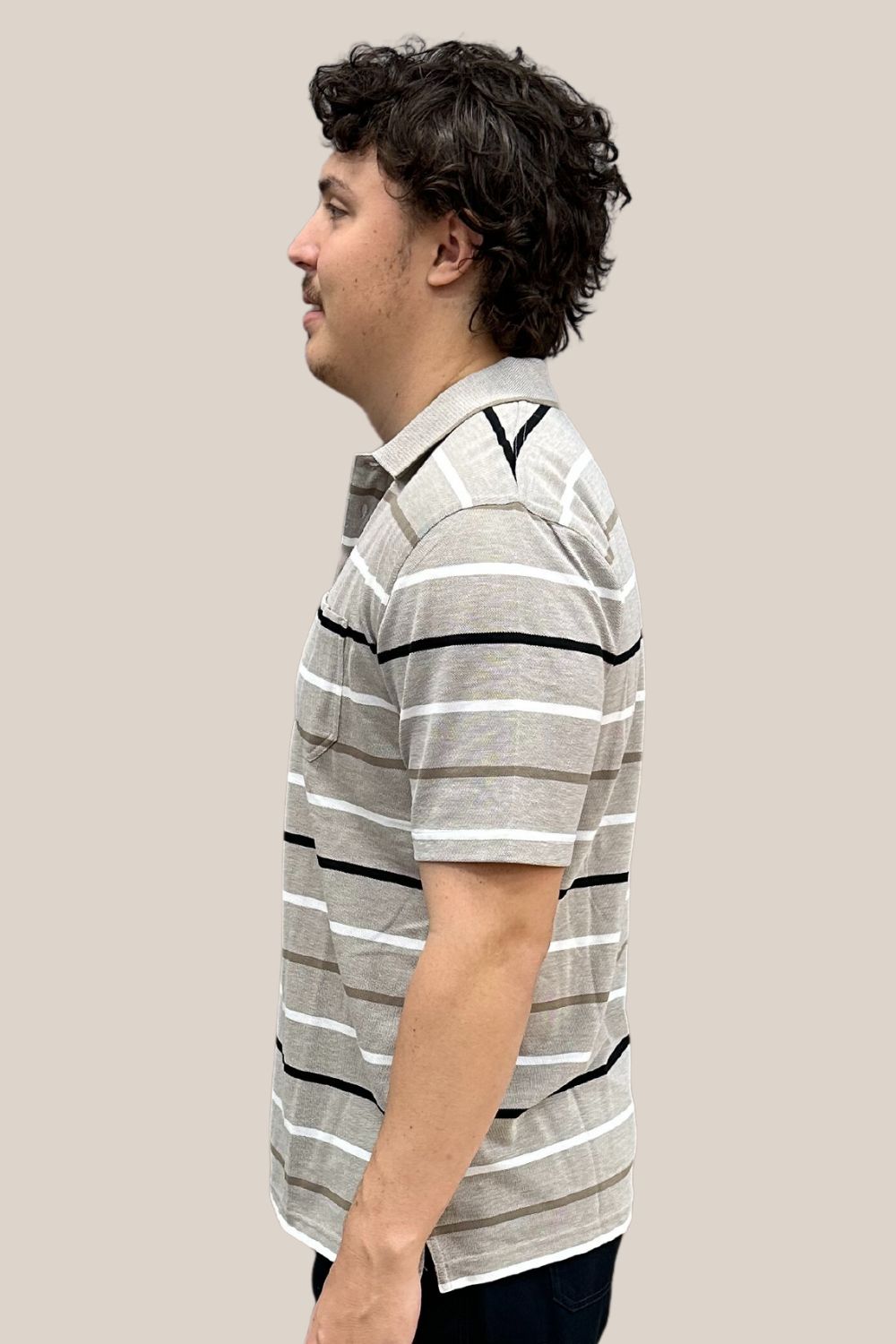 Bertini Thin Stripe Pique Polo