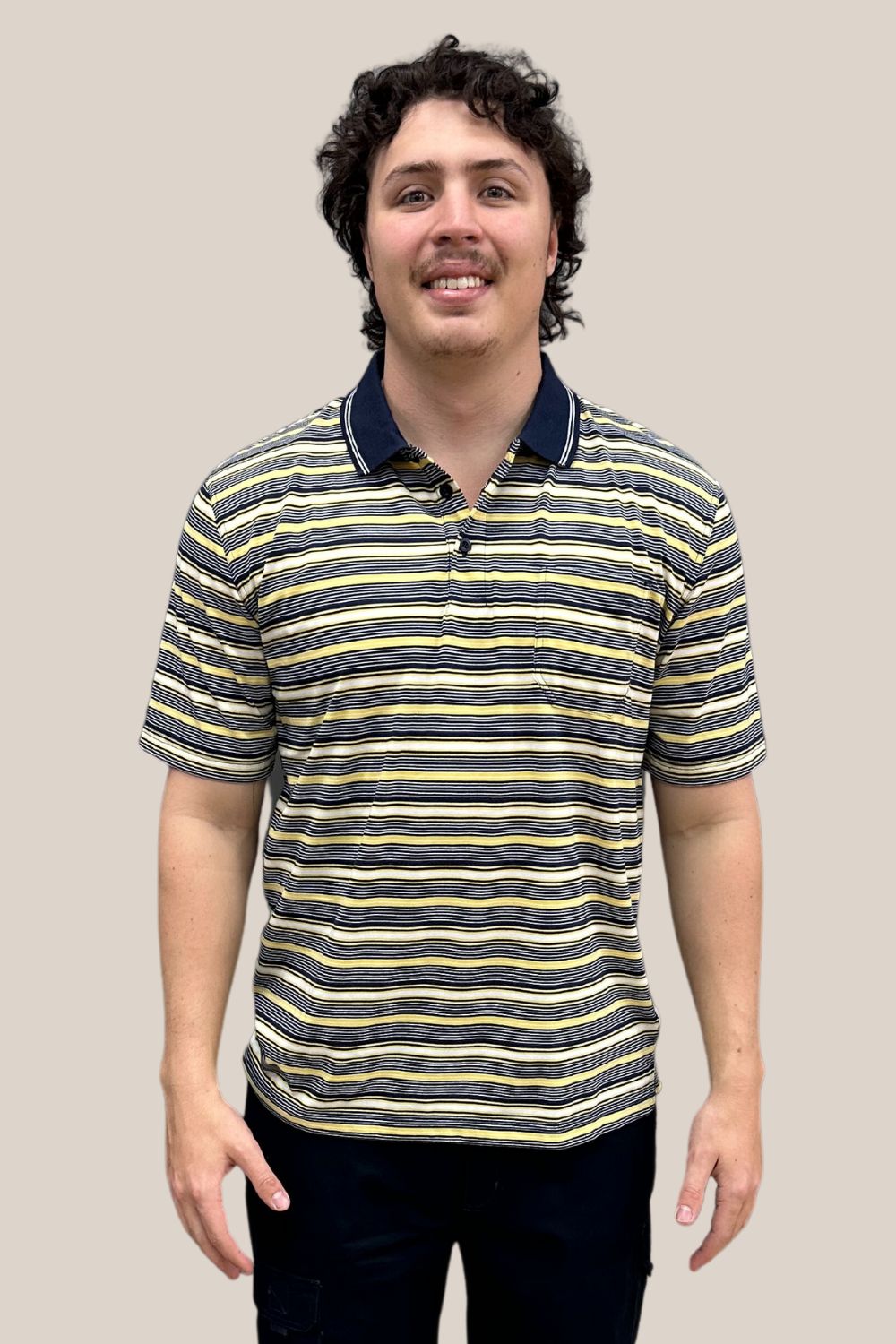 Bertini Repeat Stripe Jersey Polo