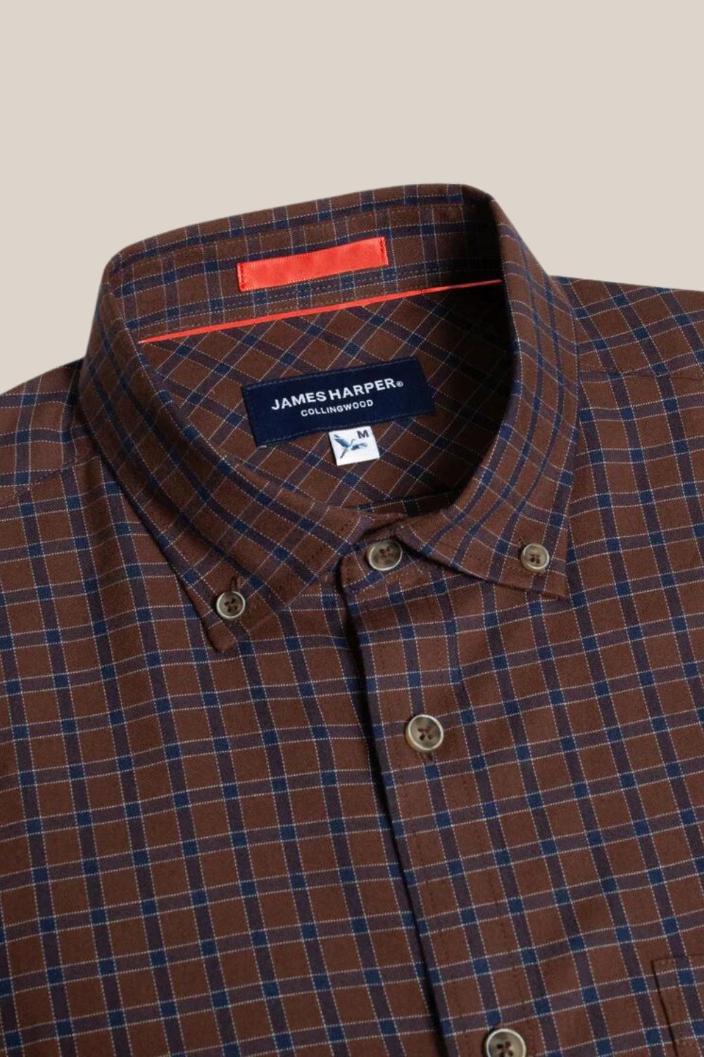 James Harper Chocolate Check Shirt