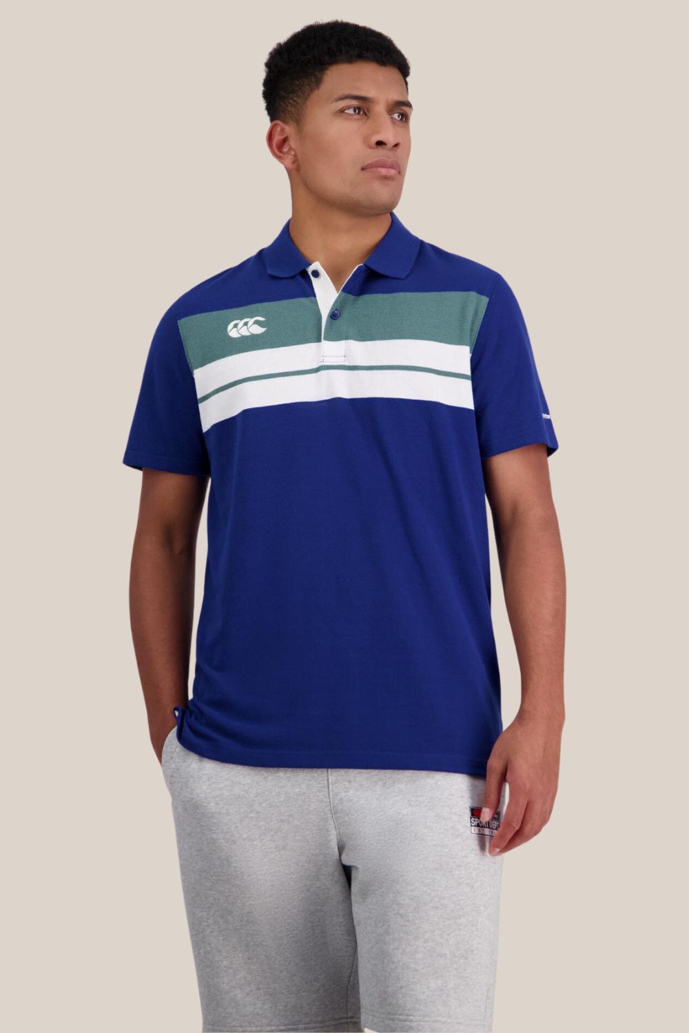 Canterbury Mens Chest Stripe Polo
