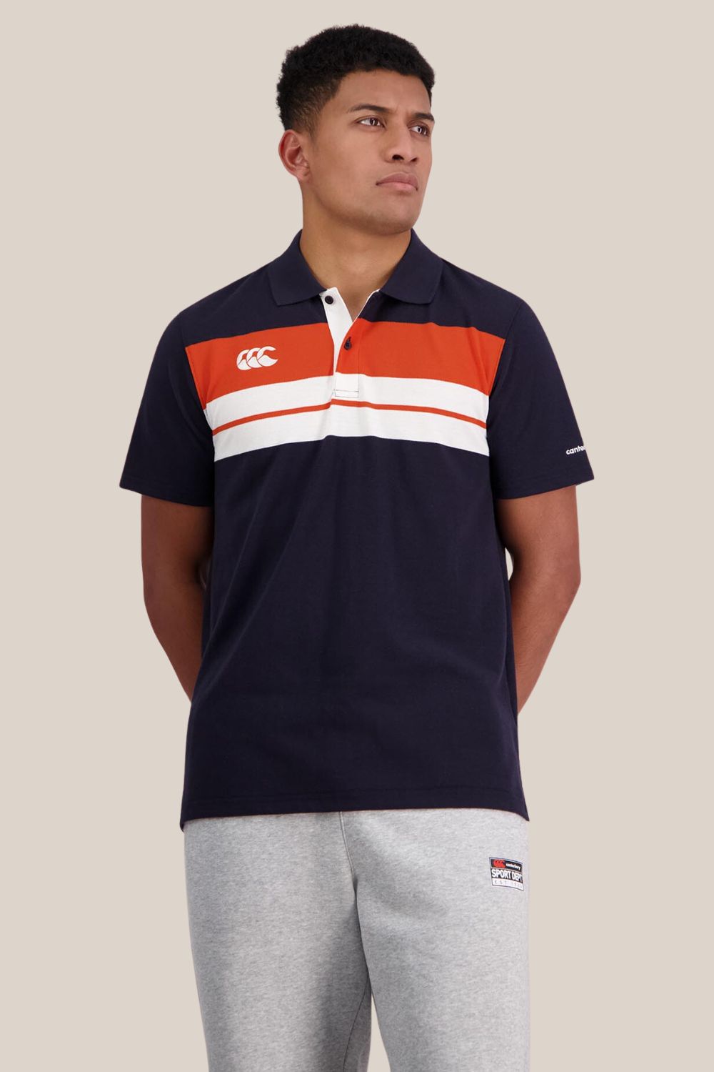 Canterbury Mens Chest Stripe Polo