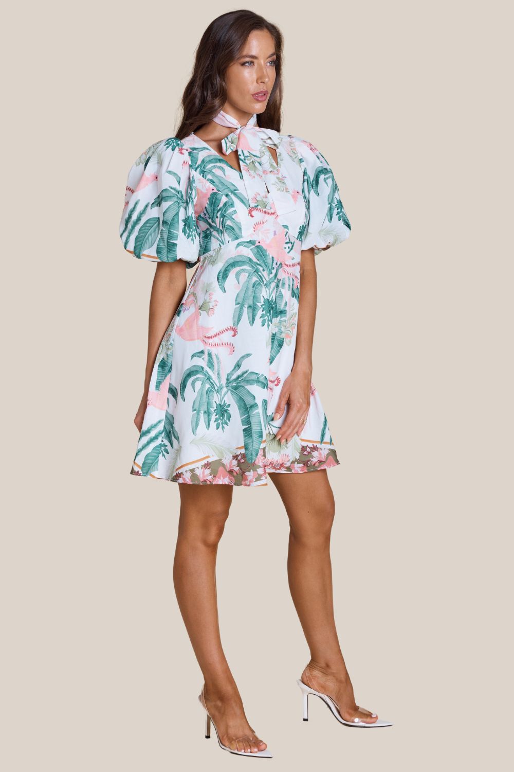 Honey & Beau Obsessed Puff Sleeve Dress