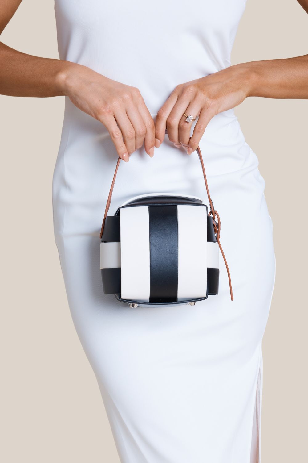 Honey & Beau Stripe Box Bag