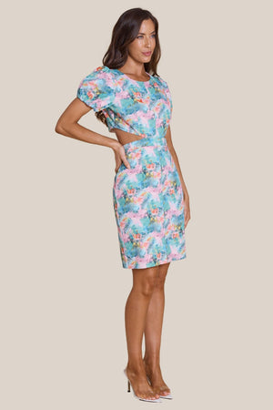 Honey & Beau Lure Puff Sleeve Dress