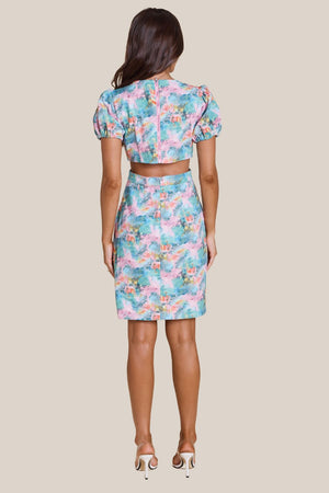 Honey & Beau Lure Puff Sleeve Dress