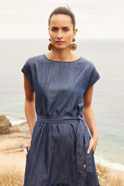 Yarra Trail Denim Button Dress