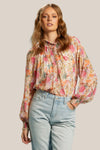 Fate + Becker Another Love Shirred High Neck Blouse
