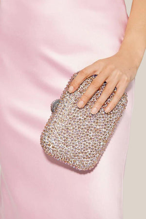Olga Berg Casey Hotfix Encrusted Clutch
