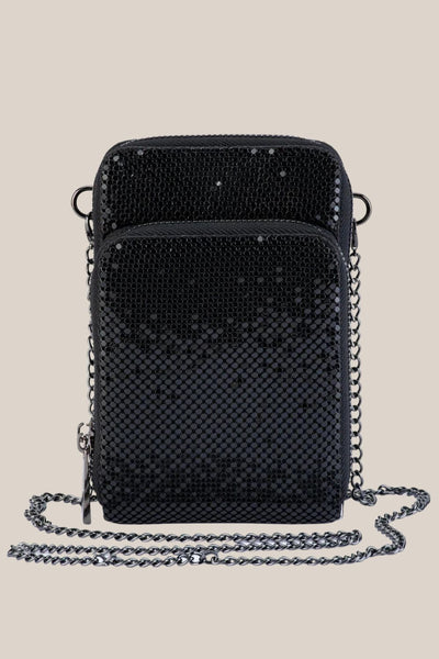 Olga Berg Elton Mesh Crossbody Bag