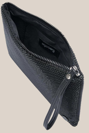 Olga Berg Selena Pyramid Mesh Wristlet