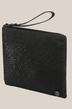 Olga Berg Selena Pyramid Mesh Wristlet