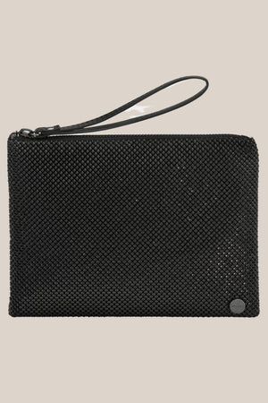 Olga Berg Selena Pyramid Mesh Wristlet