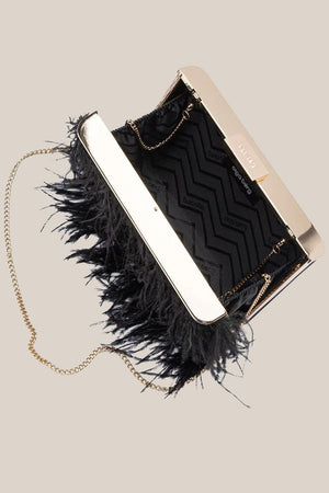 Olga Berg Estelle Feather Clutch