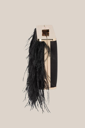Olga Berg Estelle Feather Clutch