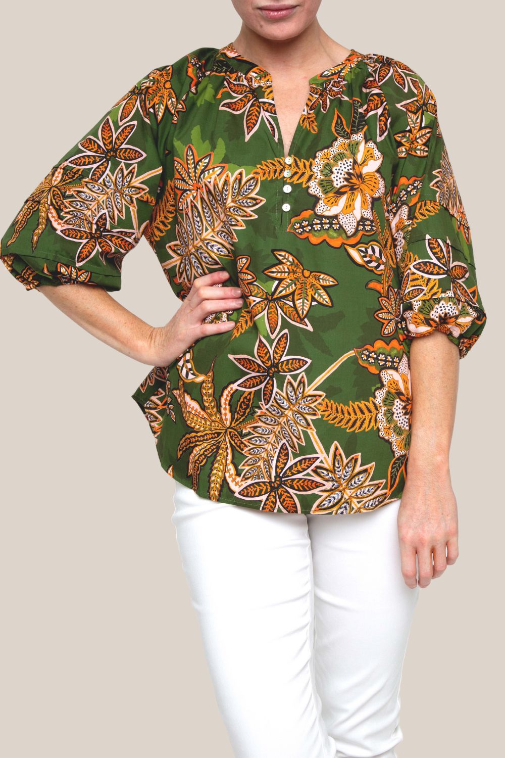Pingpong Kiku Print Blouse