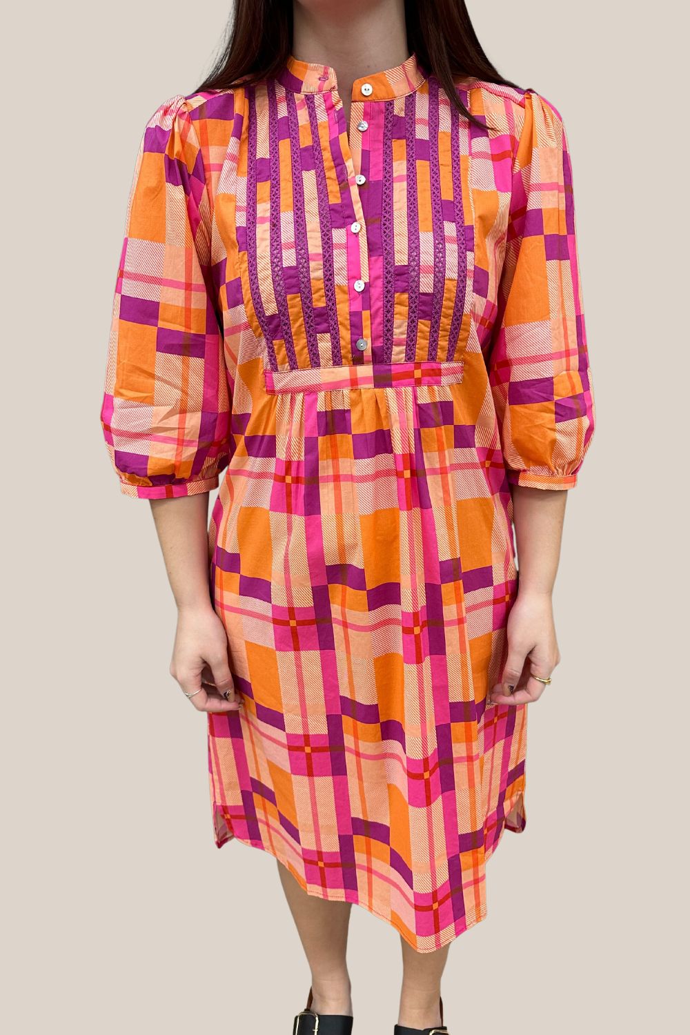 Pingpong Check Ruffle Dress